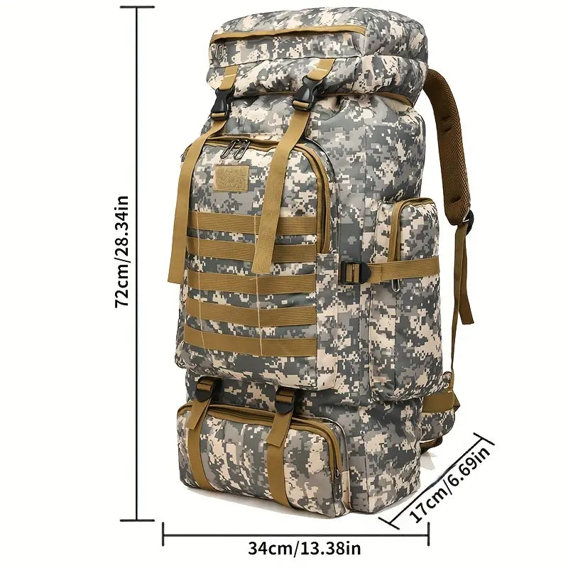 Mochila Esportiva Para Atividades Ao Ar Livre, Mochila De Grande Capacidade Para Caminhadas, Mochila Camuflada Para Acampamentos E Aventura