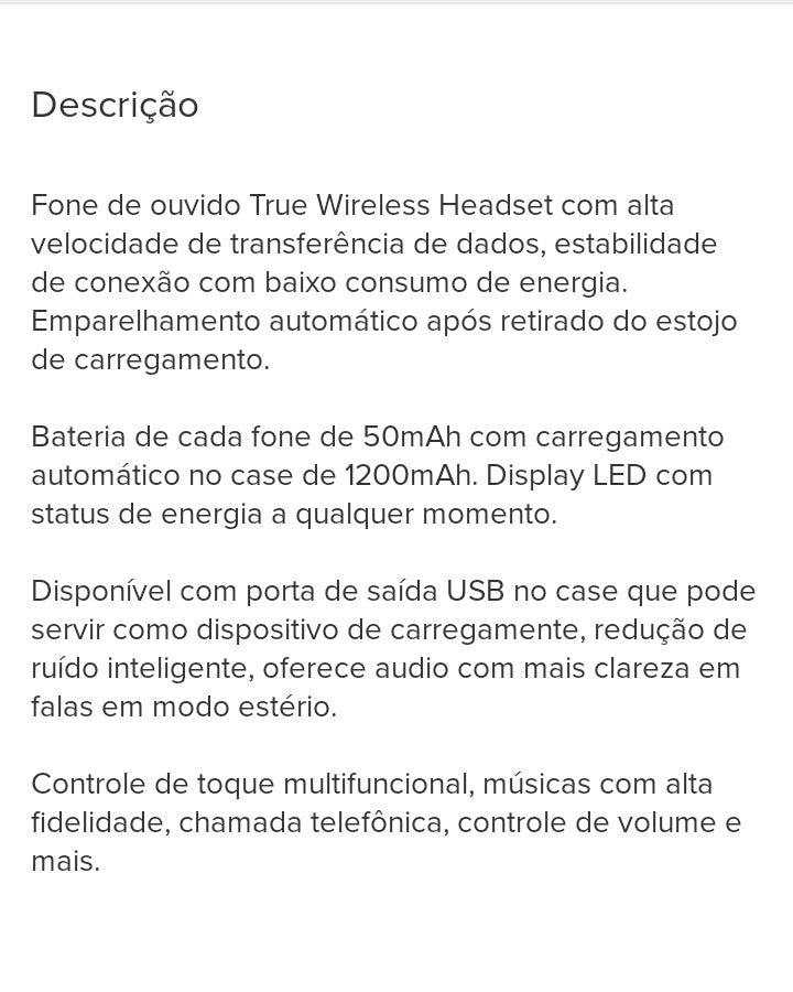 Fone de ouvido in-ear sem fio bluetooth F9-5 TWS VOHZ