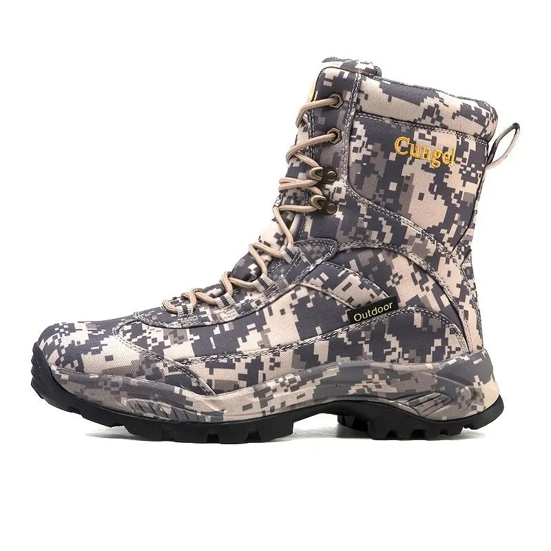 Botas militar com estampa camuflada, confortáveis e antiderrapante. Tamanhos 37-38-39-40-41-42