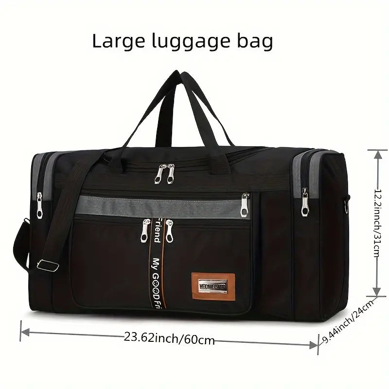 Bolsa de bagagem multifuncional, bolsa de viagem de grande capacidade, bolsa de armazenamento de roupas portátil dobrável para homens, bolsa de viagem de negócios