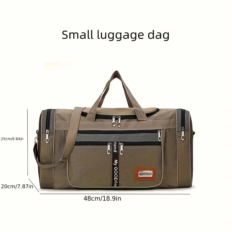 Bolsa de bagagem multifuncional, bolsa de viagem de grande capacidade, bolsa de armazenamento de roupas portátil dobrável para homens, bolsa de viagem de negócios