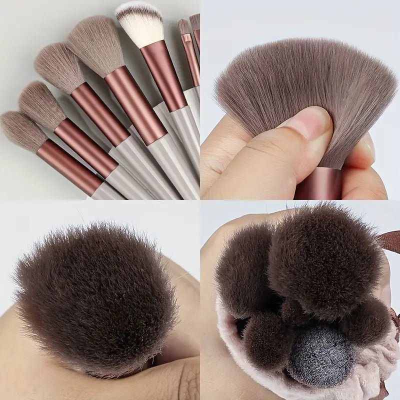 Conjunto De Pincéis De Maquiagem Macios E Fofos Para Base Cosmética Em Pó, Sombra De Olhos, Mistura De Kabuki, Ferramenta De Beleza