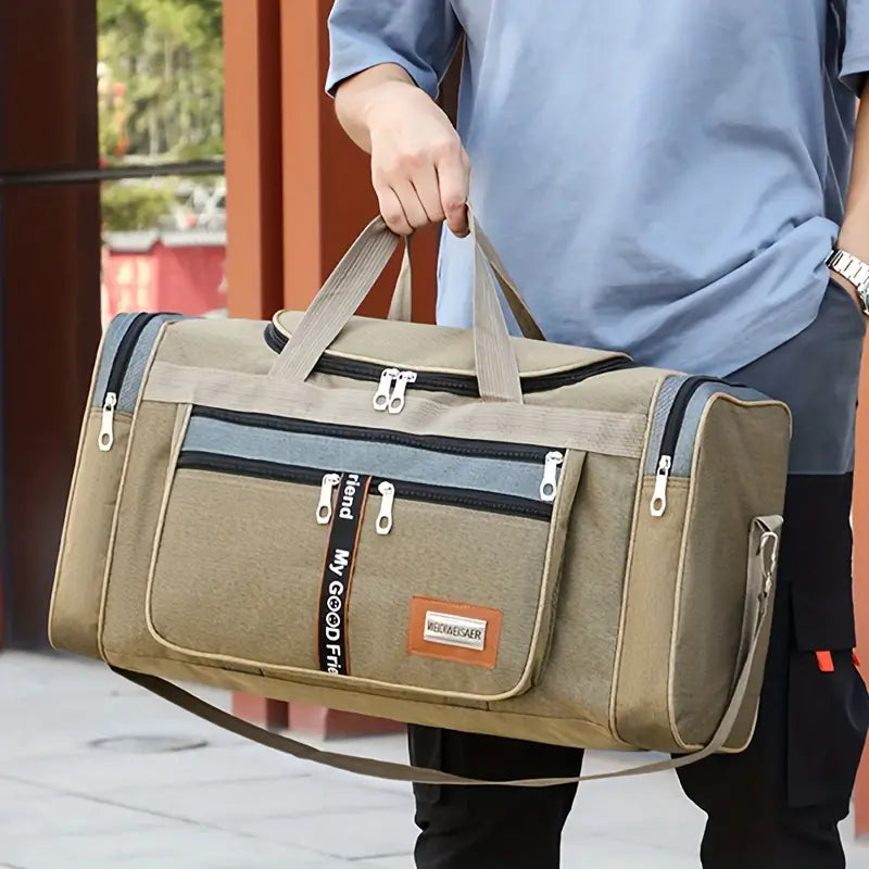 Bolsa de bagagem multifuncional, bolsa de viagem de grande capacidade, bolsa de armazenamento de roupas portátil dobrável para homens, bolsa de viagem de negócios