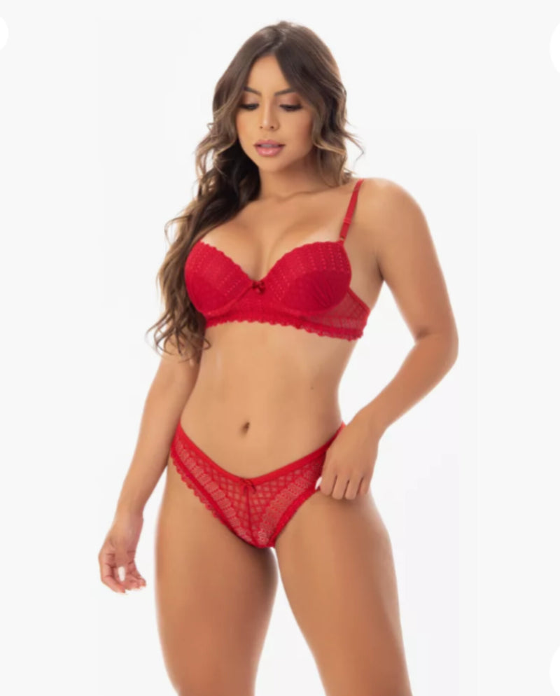 Conjunto todo em renda lingerie sutiã e calcinha. Tamanhos P(40) M(42) G(44) GG(46) R$ 69,99